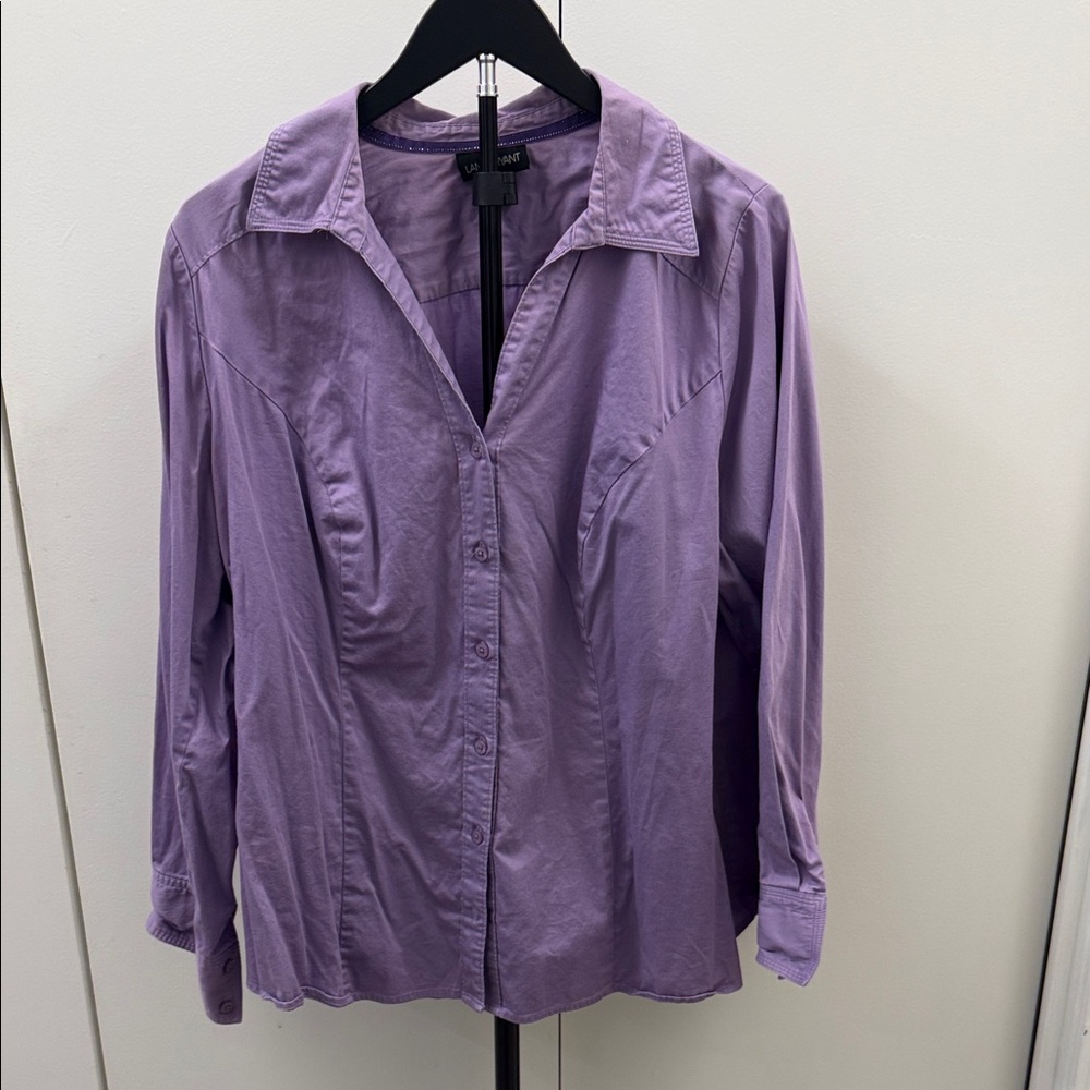 Lane Bryant Lavender Button-Down Shirt